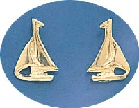 nautical jewelry sailboat earrings from www.maritimegift.com